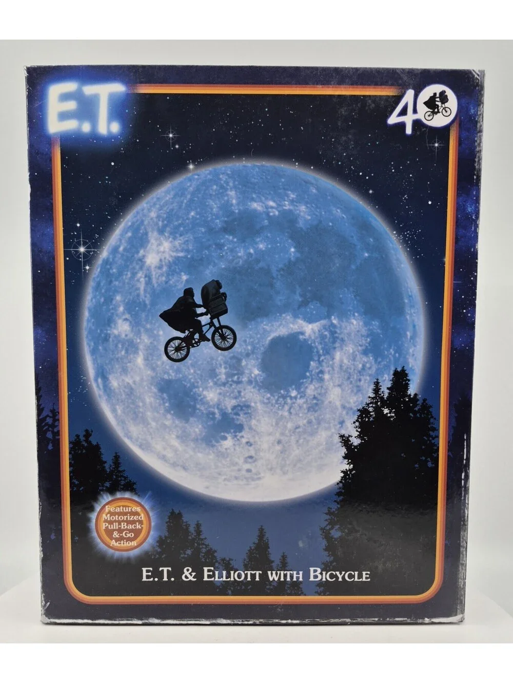 NECA E.T The Extra-Terrestrial 40th Anniversary Elliott and E.T. On Bicycle NEW